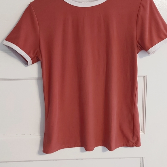 Ringer Tee (From Ardene, Pastel Pink, Size: Small-Petite) - Picture 3 of 7